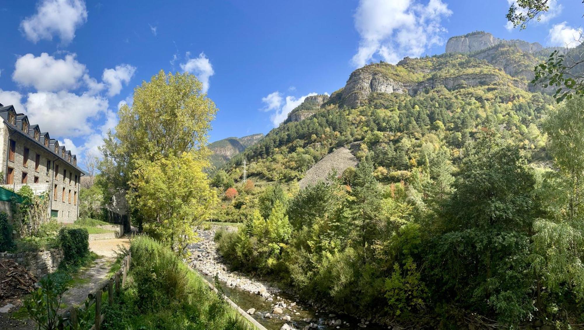 Calmfranc Atico Abuhardillado Con Vistas Al Rio Y La Montana Avistamiento De Ciervos En Canfranc Pueblo Bagian luar foto